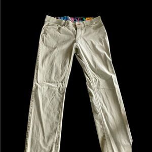 Cream Straight-Leg Jeans.  AU NOIR BRAND